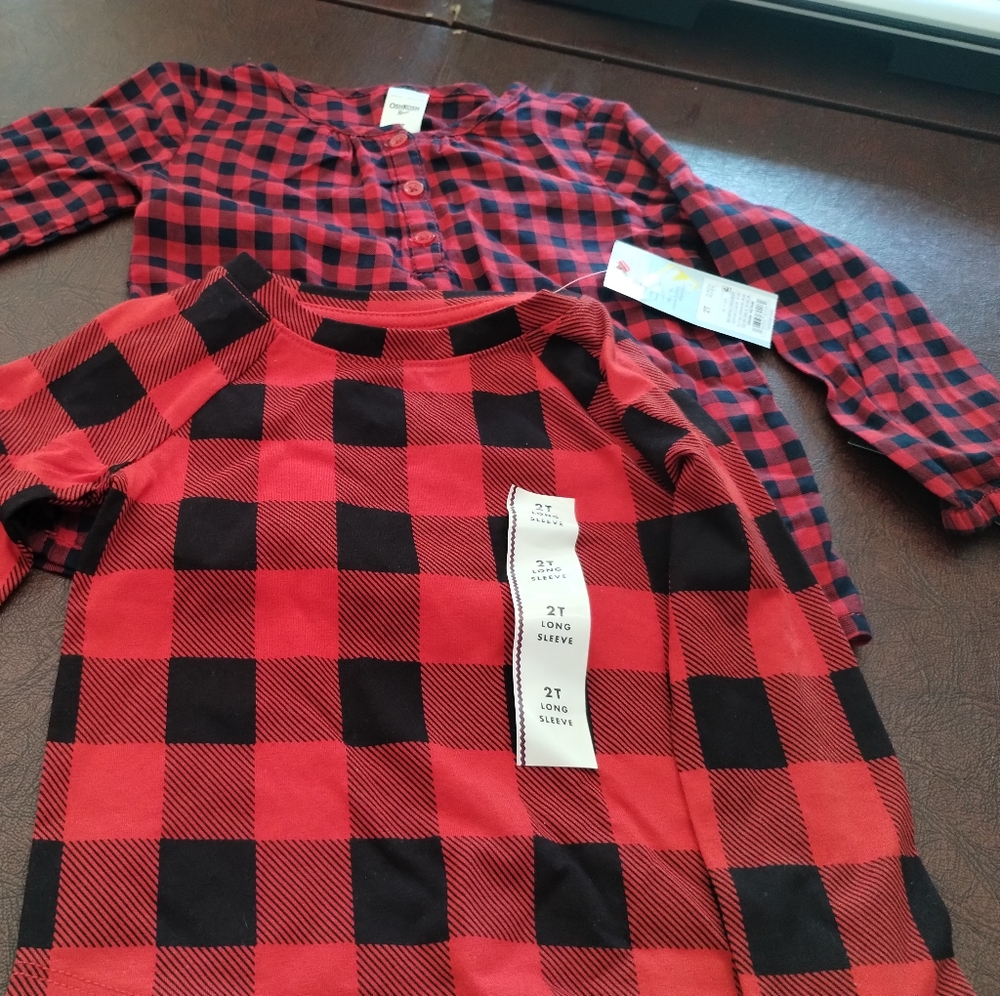 Girls sz 2t shirts. Oshkosh & Cat & Jack